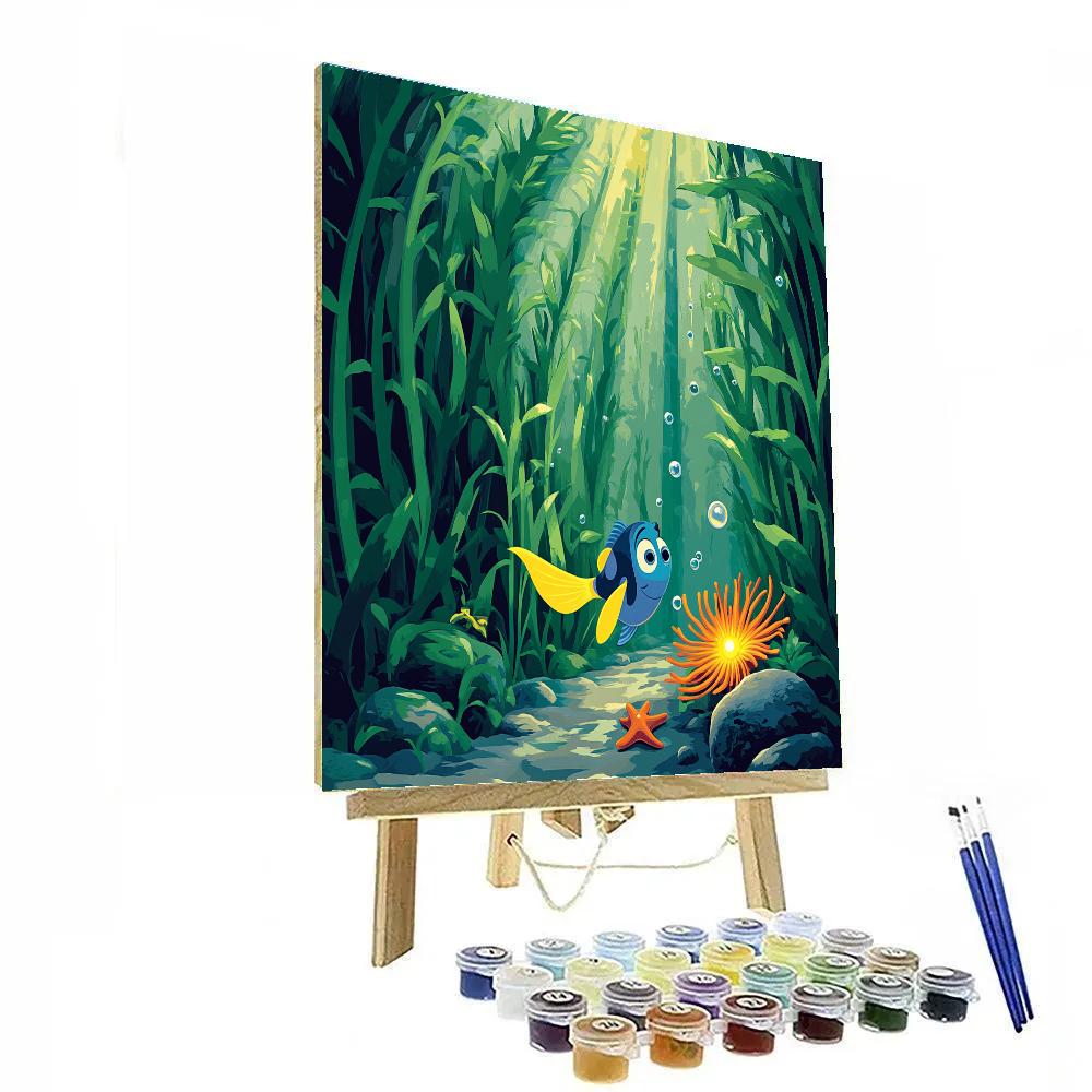 Dory Colorful Kelp Forest Journey Disney Inspired paint by number