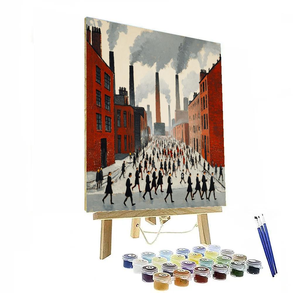 LS Lowry Inspired Factory Town Marathon Numbered painting kits