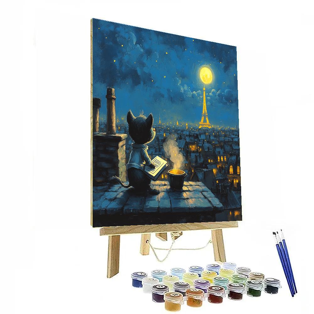 Remy Paris Rooftop Recipe Dream Disney Inspired paint by number