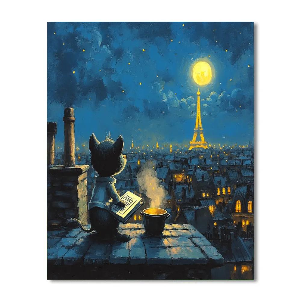 Remy Paris Rooftop Recipe Dream Disney Inspired paint by number