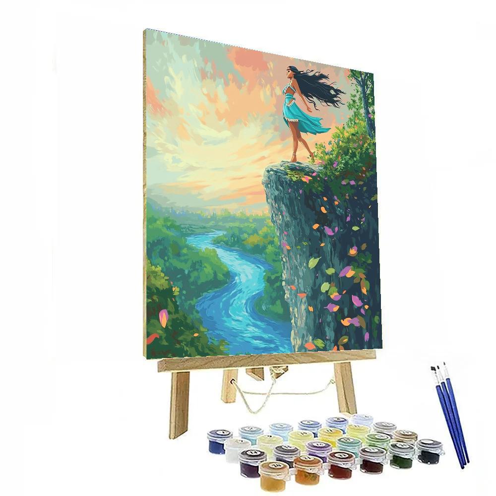Pocahontas River Cliff Breeze Disney Inspired Numbered painting kits