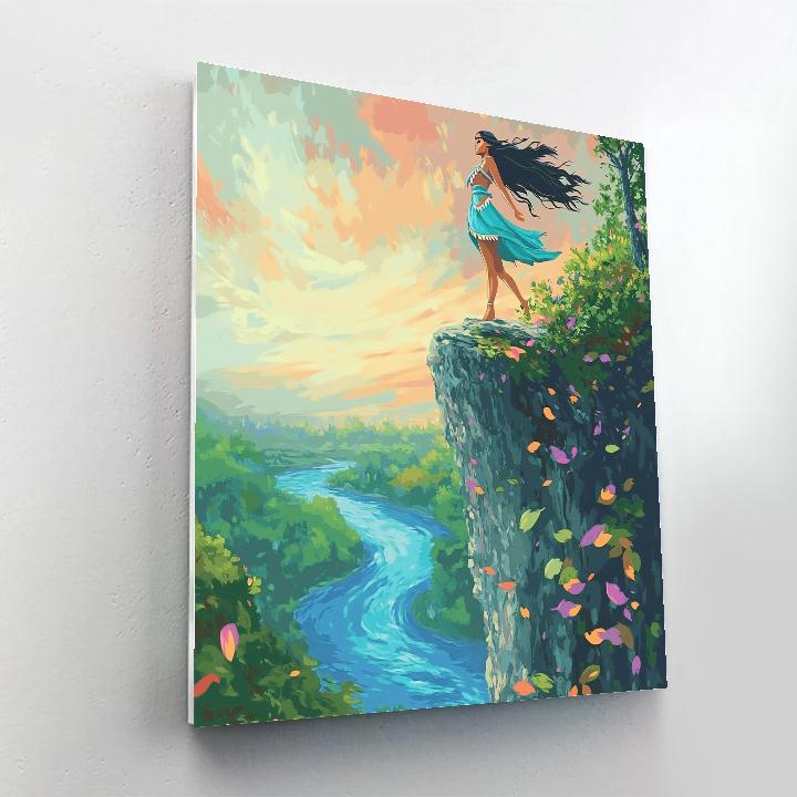 Pocahontas River Cliff Breeze Disney Inspired Numbered painting kits