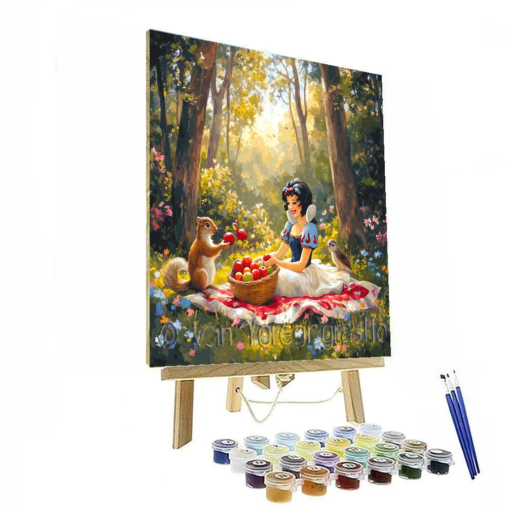 Snow White Woodland Picnic Friends Disney Inspired paint by number