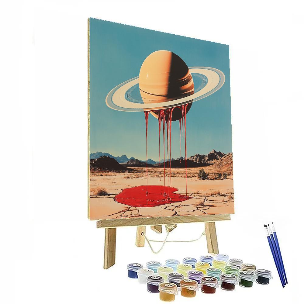 Salvador Dali Inspired Melting Solar System paint by color