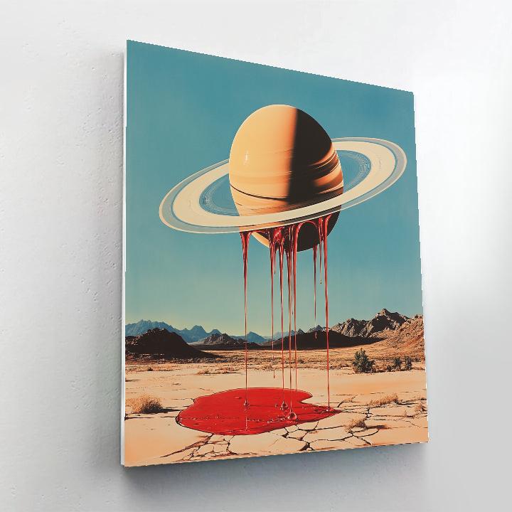 Salvador Dali Inspired Melting Solar System paint by color