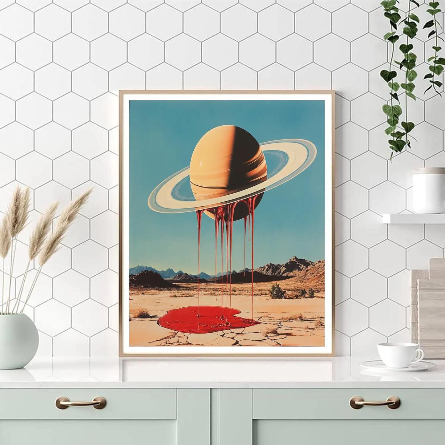 Salvador Dali Inspired Melting Solar System paint by color