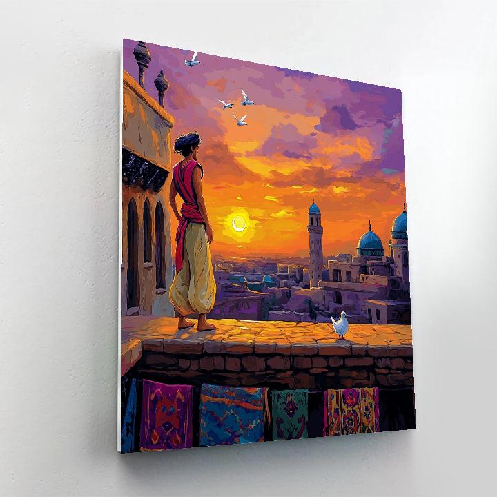 Aladdin Agrabah Rooftop Breeze Disney Inspired paint by number