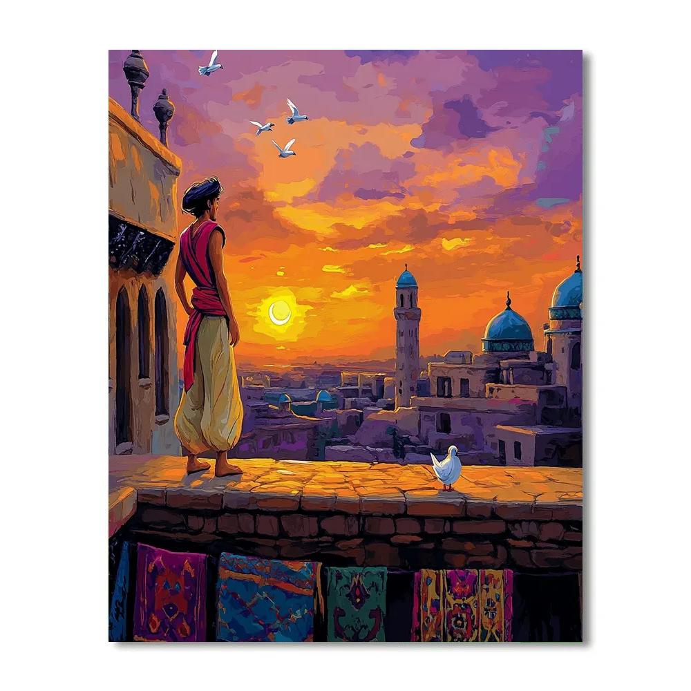 Aladdin Agrabah Rooftop Breeze Disney Inspired paint by number