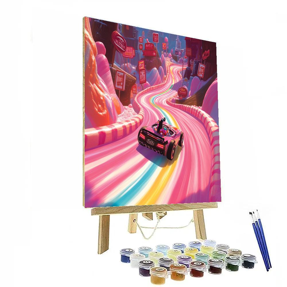Vanellope Sugar Rush Speedway Spin Disney Inspired paint by color