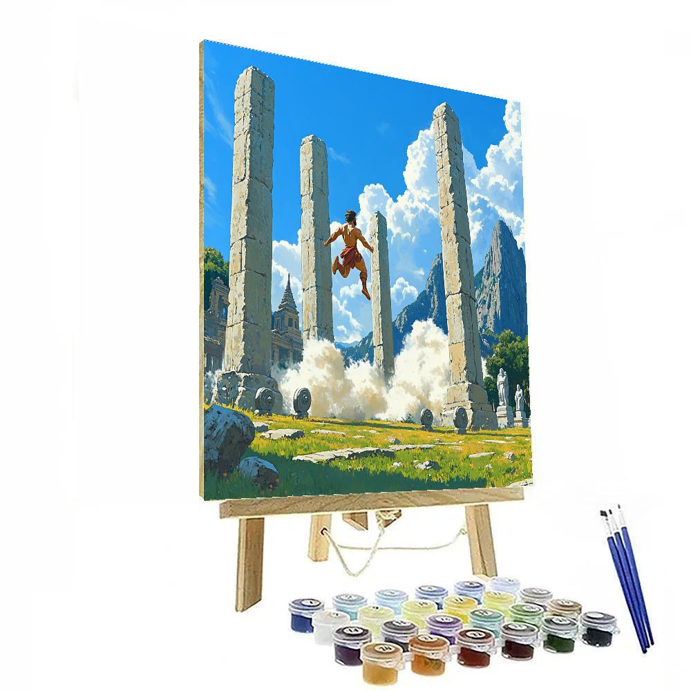 Hercules Training Field Cloud Jumps Disney Inspired paint by number