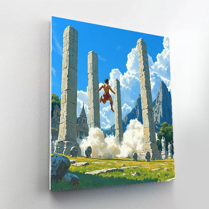 Hercules Training Field Cloud Jumps Disney Inspired paint by number