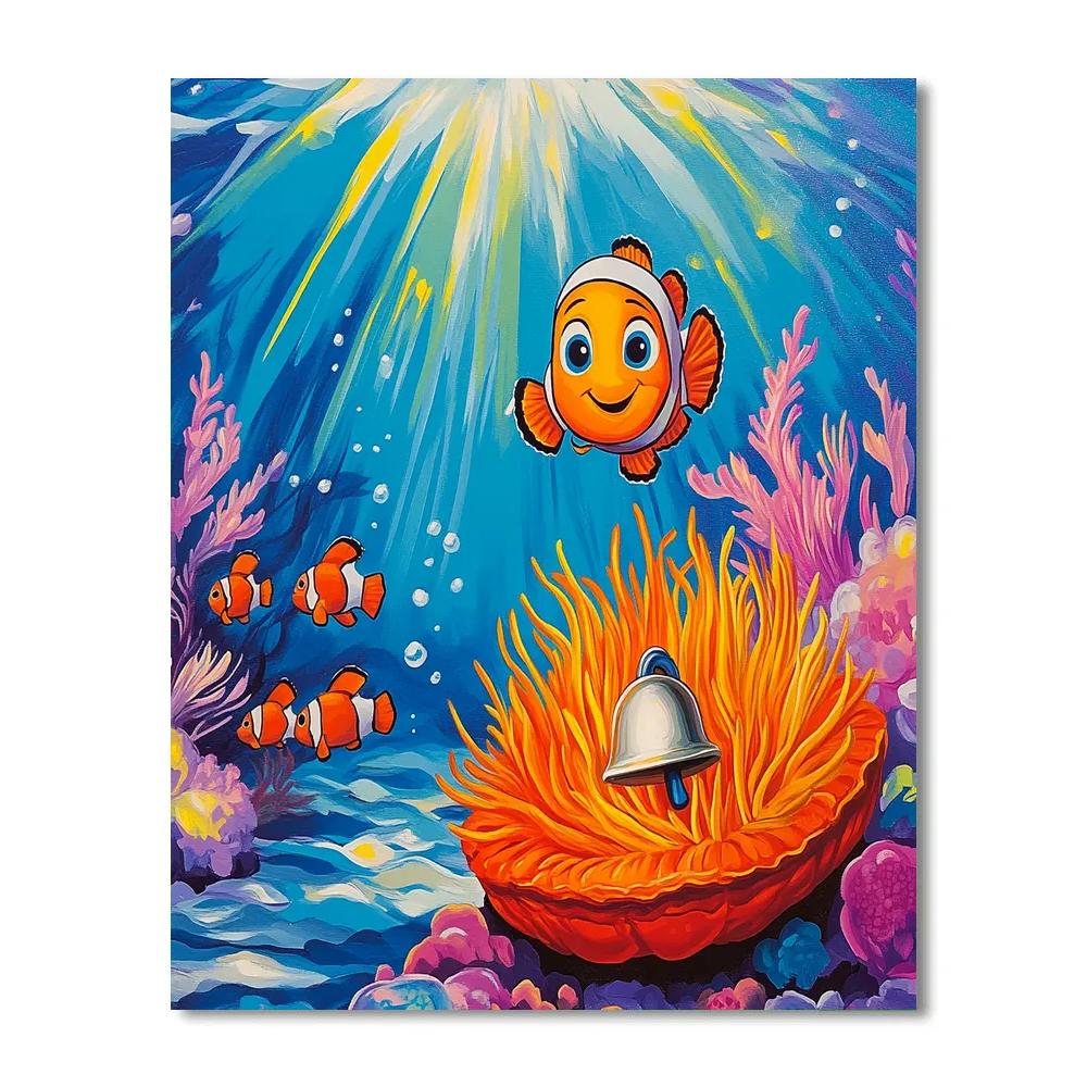 Nemo Sea Anemone School Day Disney Inspired paint by numbers