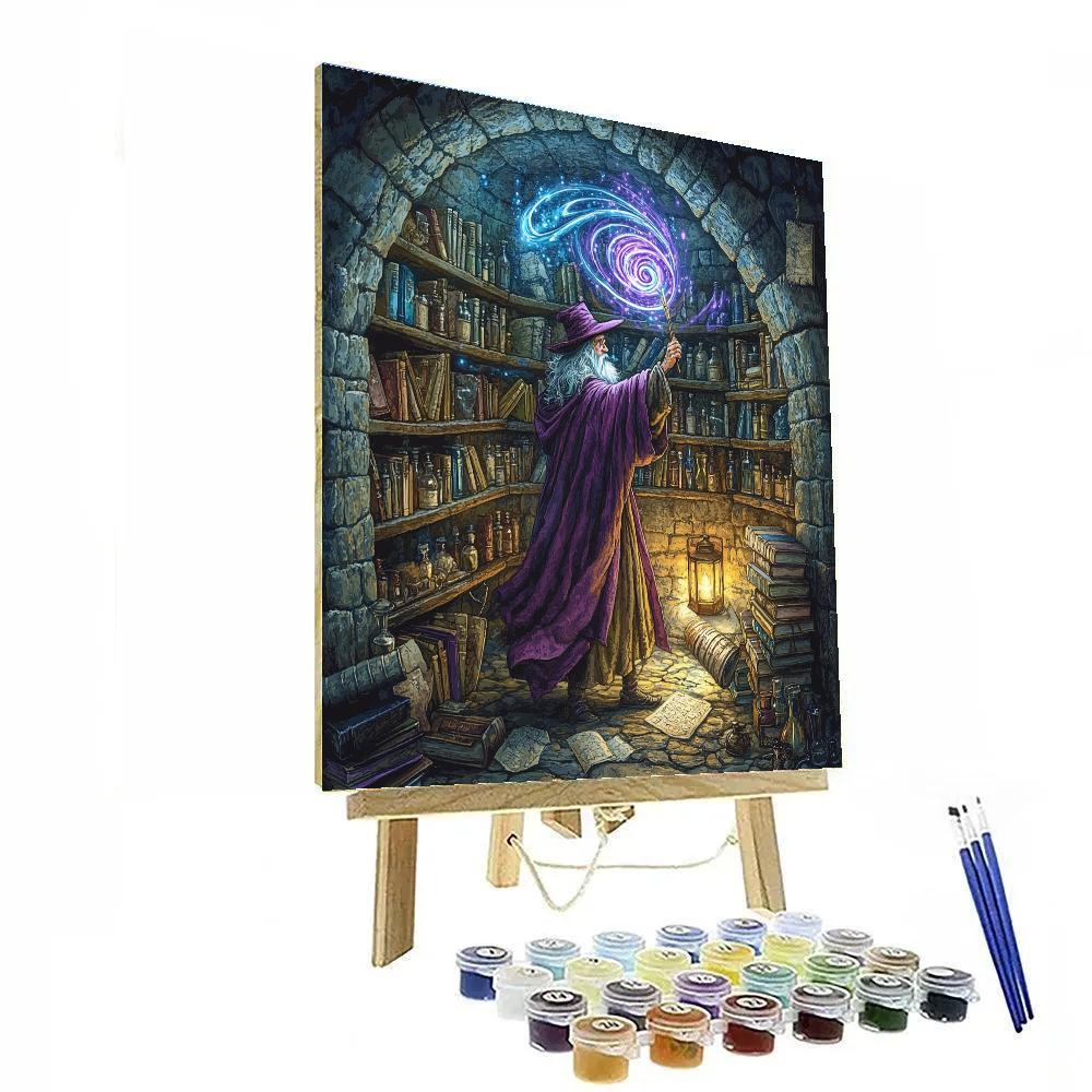 Merlin Enchanted Study Swirl Disney Inspired Numbered painting kits