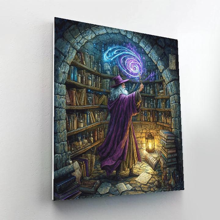 Merlin Enchanted Study Swirl Disney Inspired Numbered painting kits