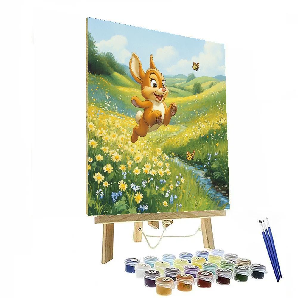 Thumper Spring Meadow Leap Disney Inspired Paint by numbers art