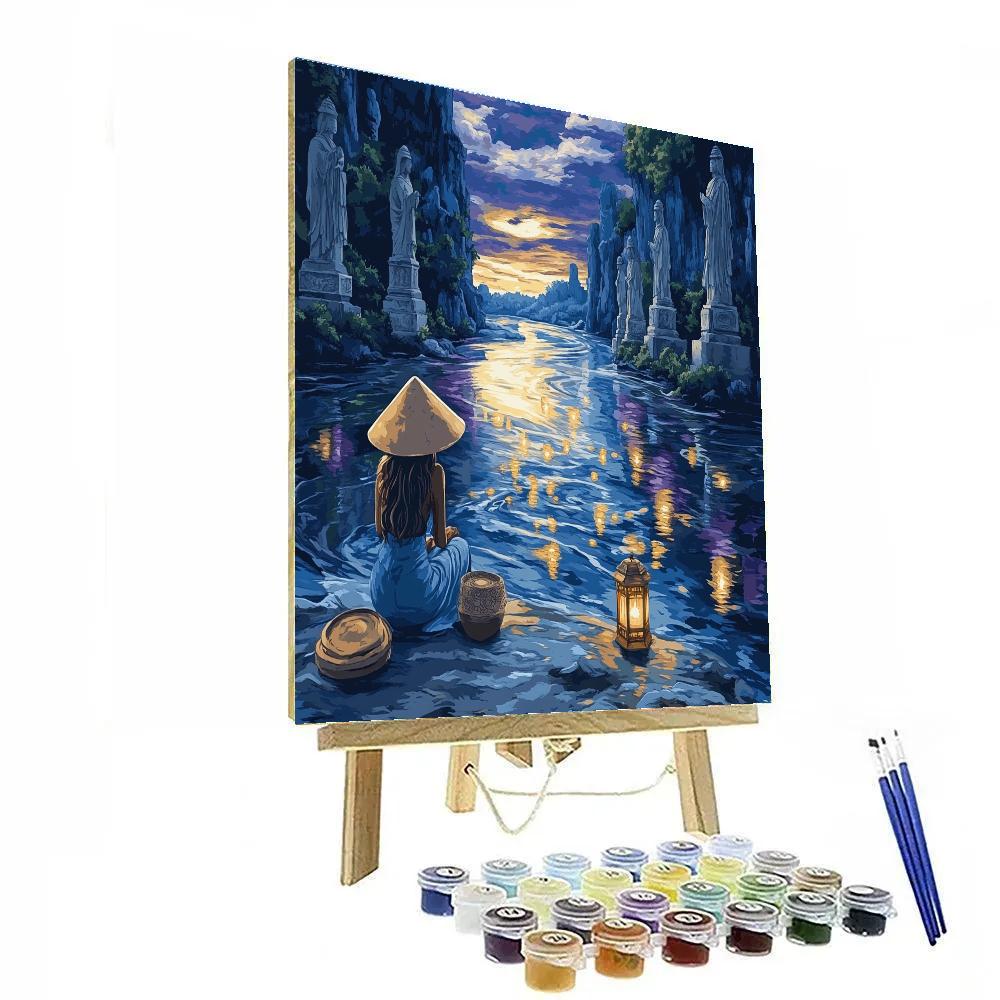 Raya Dragon River Reflection Disney Inspired Number painting