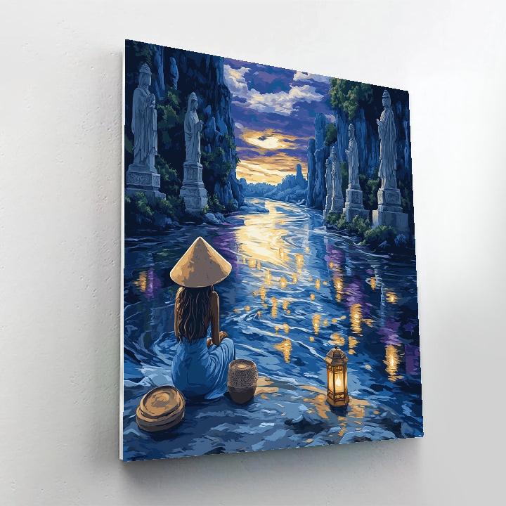 Raya Dragon River Reflection Disney Inspired Number painting