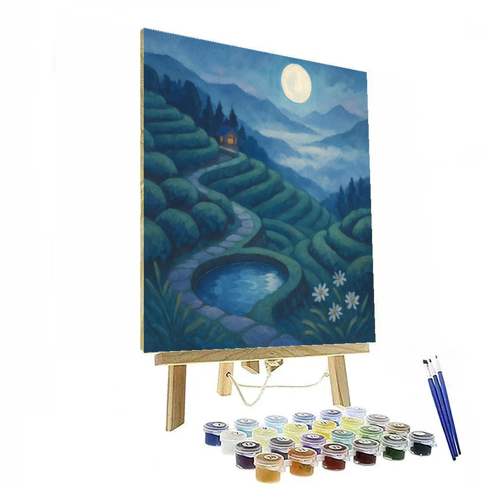 Moonlit Terraces Above The Cloud Sea painting number kit