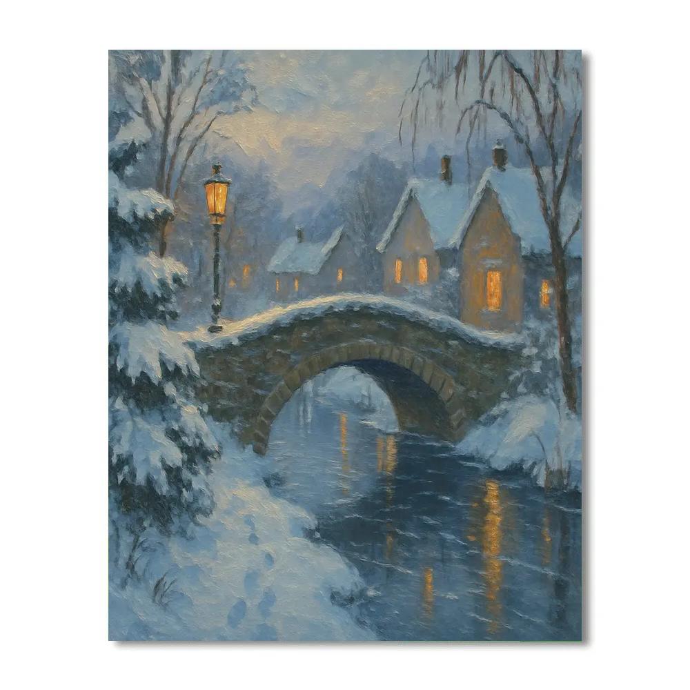 Lantern Glow On The Quiet Canal Number painting