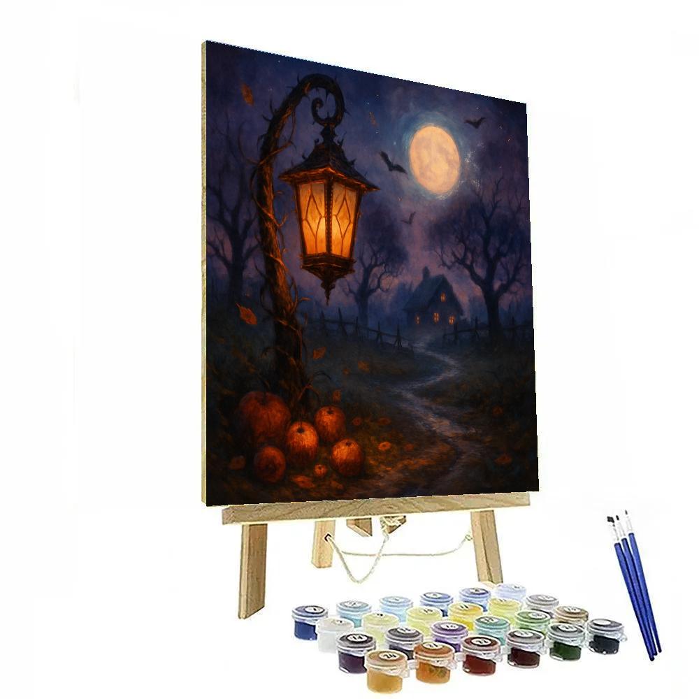 The Lantern Orchard At Witch Hour Hollow painting number kit
