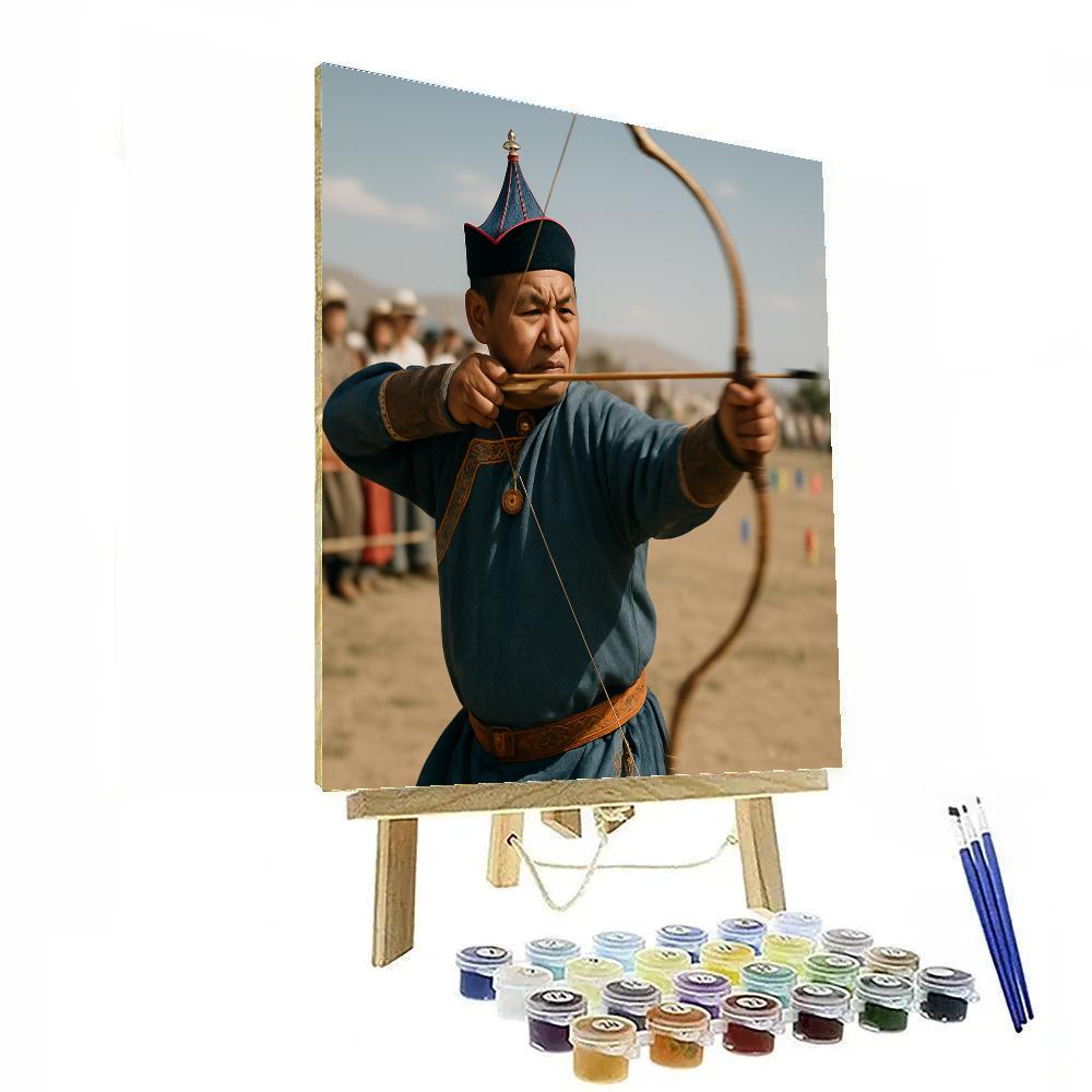 Naadam Festival Archery Finals Ulaanbaatar paint by color