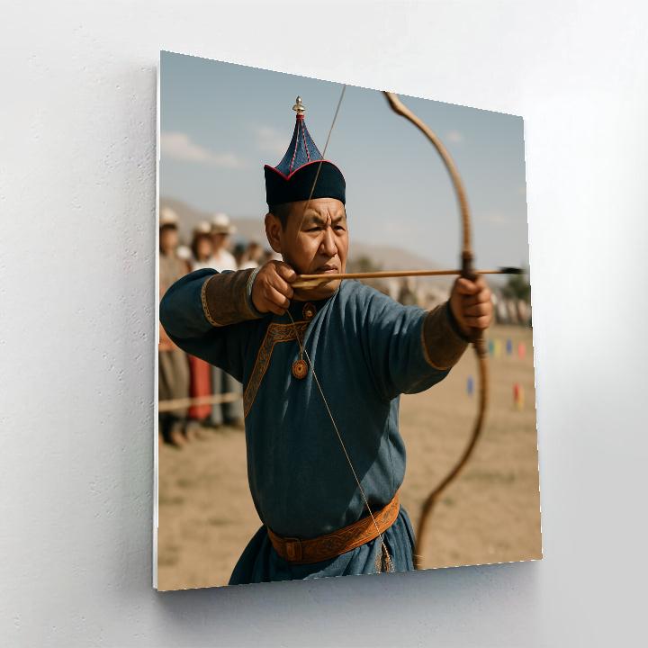 Naadam Festival Archery Finals Ulaanbaatar paint by color