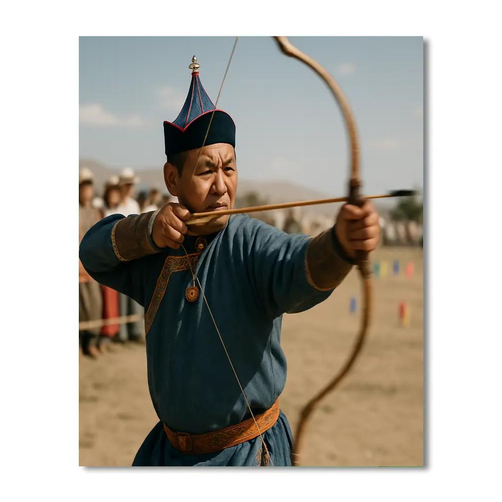 Naadam Festival Archery Finals Ulaanbaatar paint by color