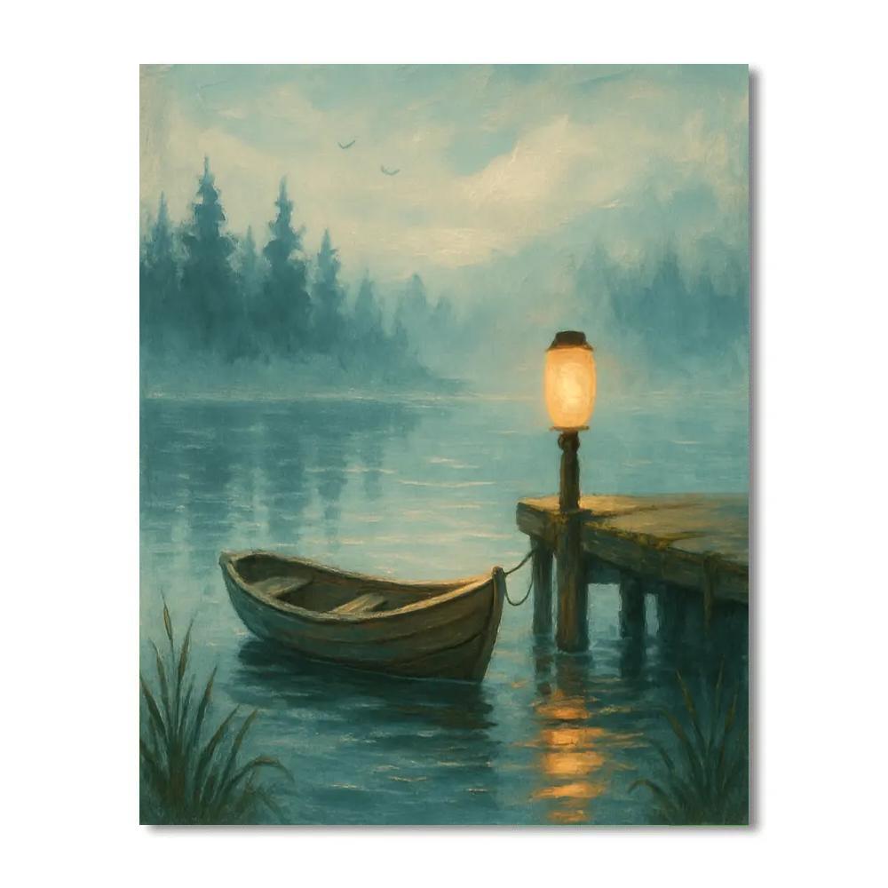 Lantern Bay At First Fog painting number kit