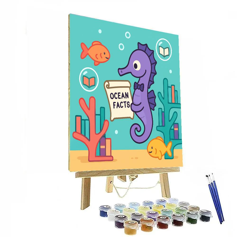 Coral Library And The Seahorse Storykeeper Number painting