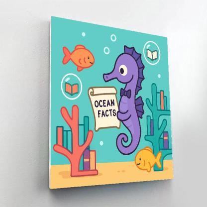 Coral Library And The Seahorse Storykeeper Number painting
