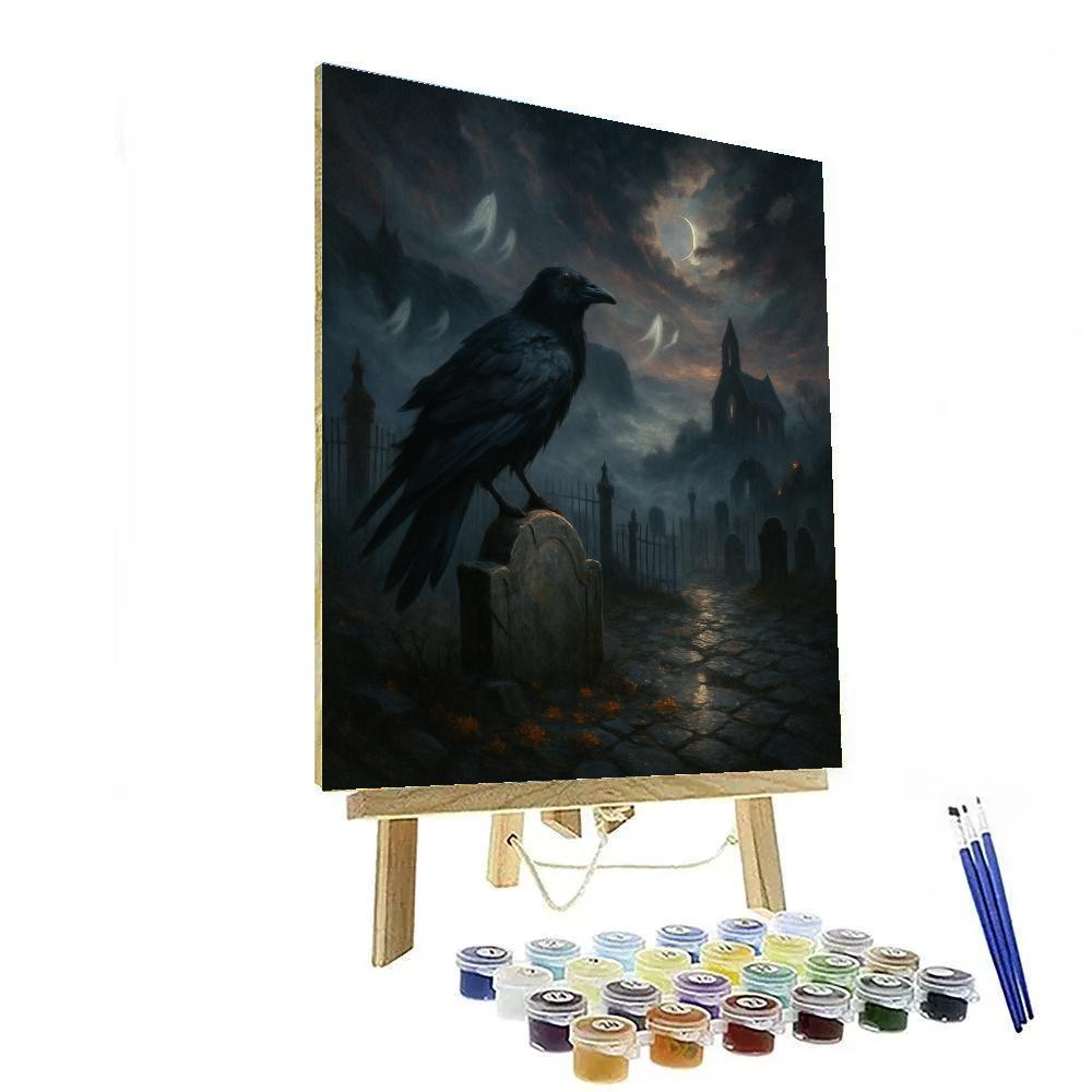 Ravenlight Cemetery Over The Tidal Mist paint by number