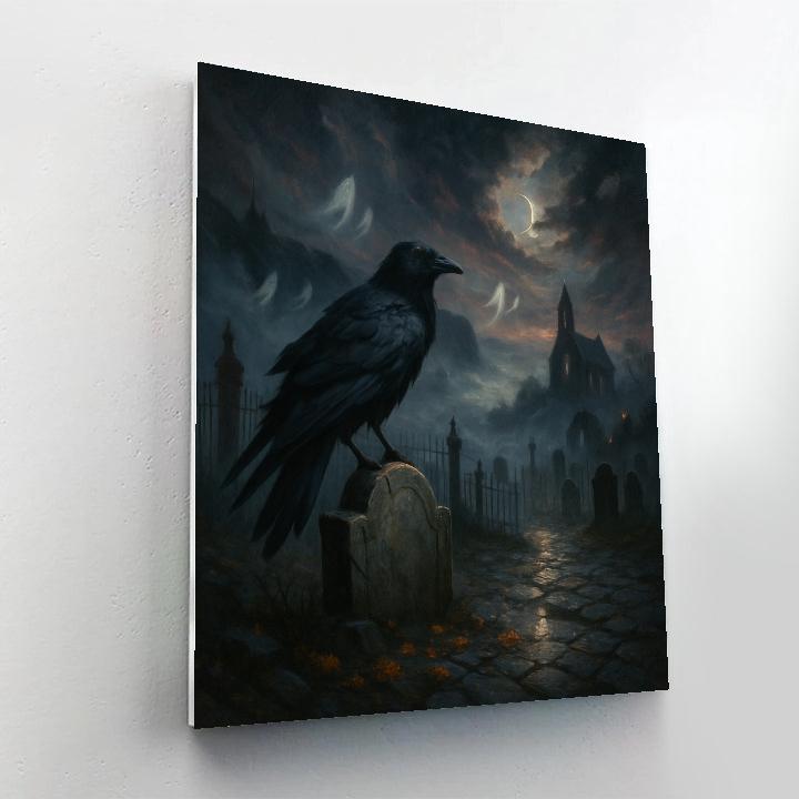 Ravenlight Cemetery Over The Tidal Mist paint by number