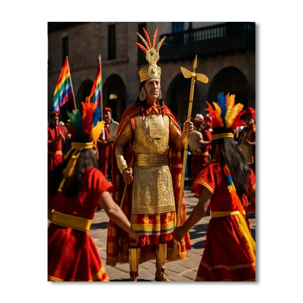 Inti Raymi Procession Plaza De Armas Cusco painting number kit