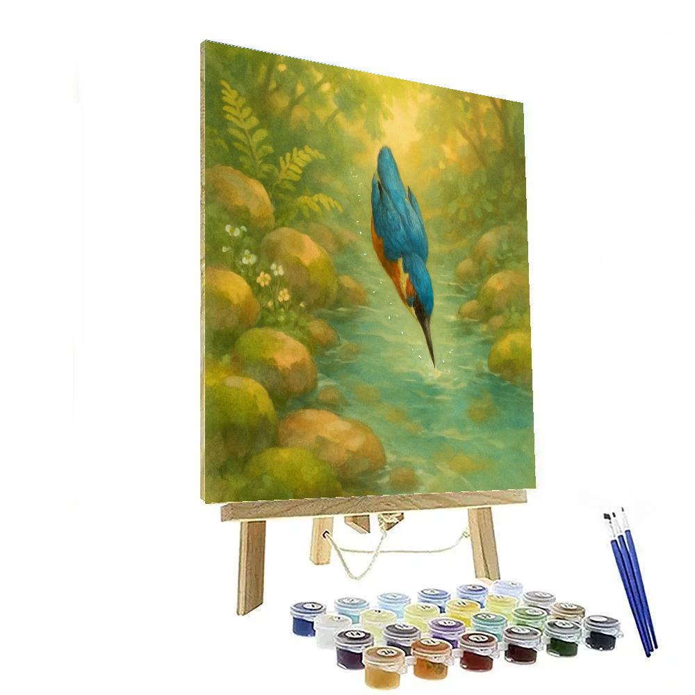 Springbrook Kingfisher In A Splash Of Light Painting by numbers kit