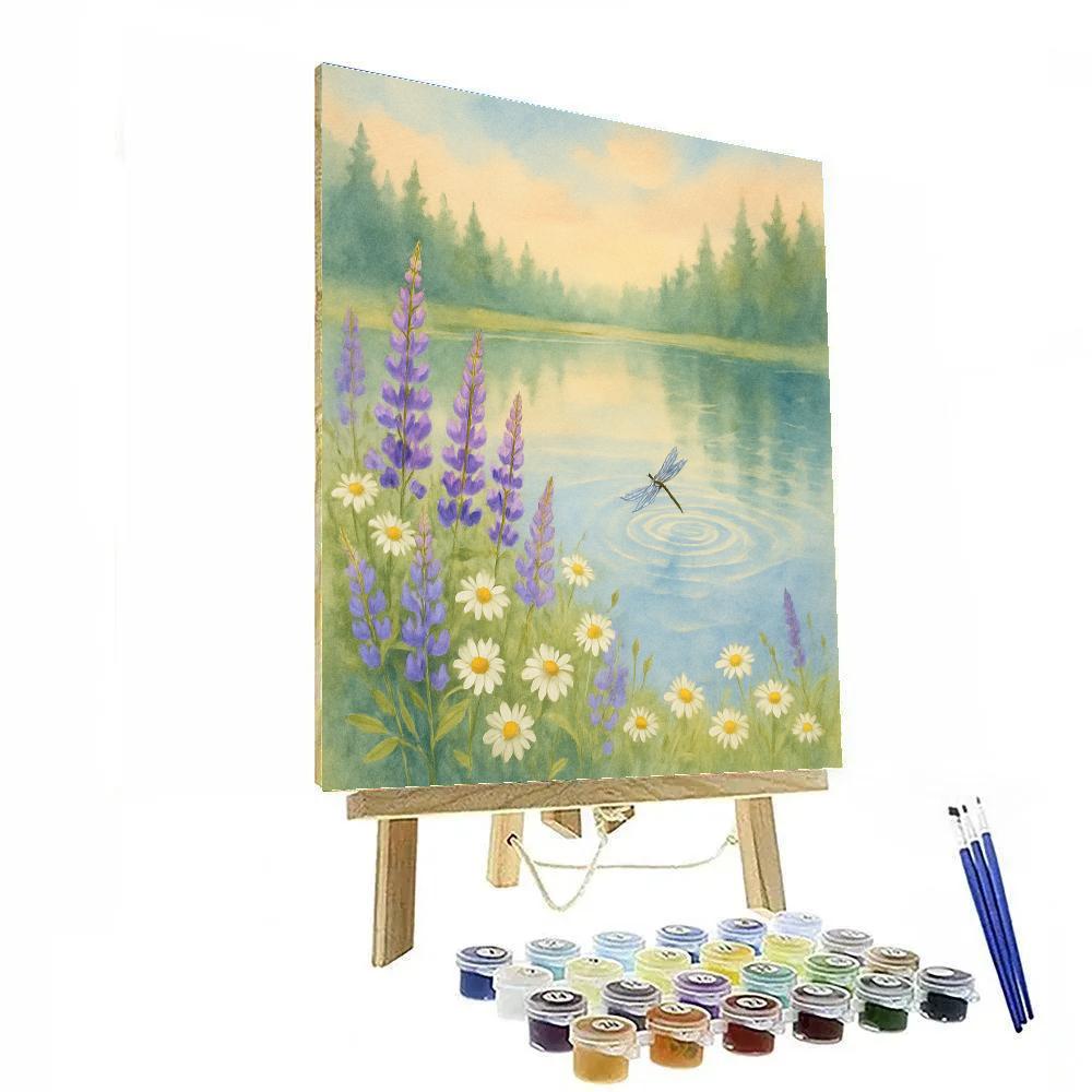 Wildflower Shoreline Mirror Morning paint by color