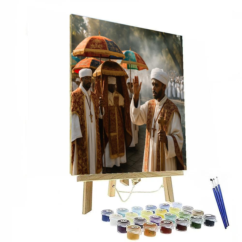Timkat Epiphany Water Blessing Gondar painting number kit