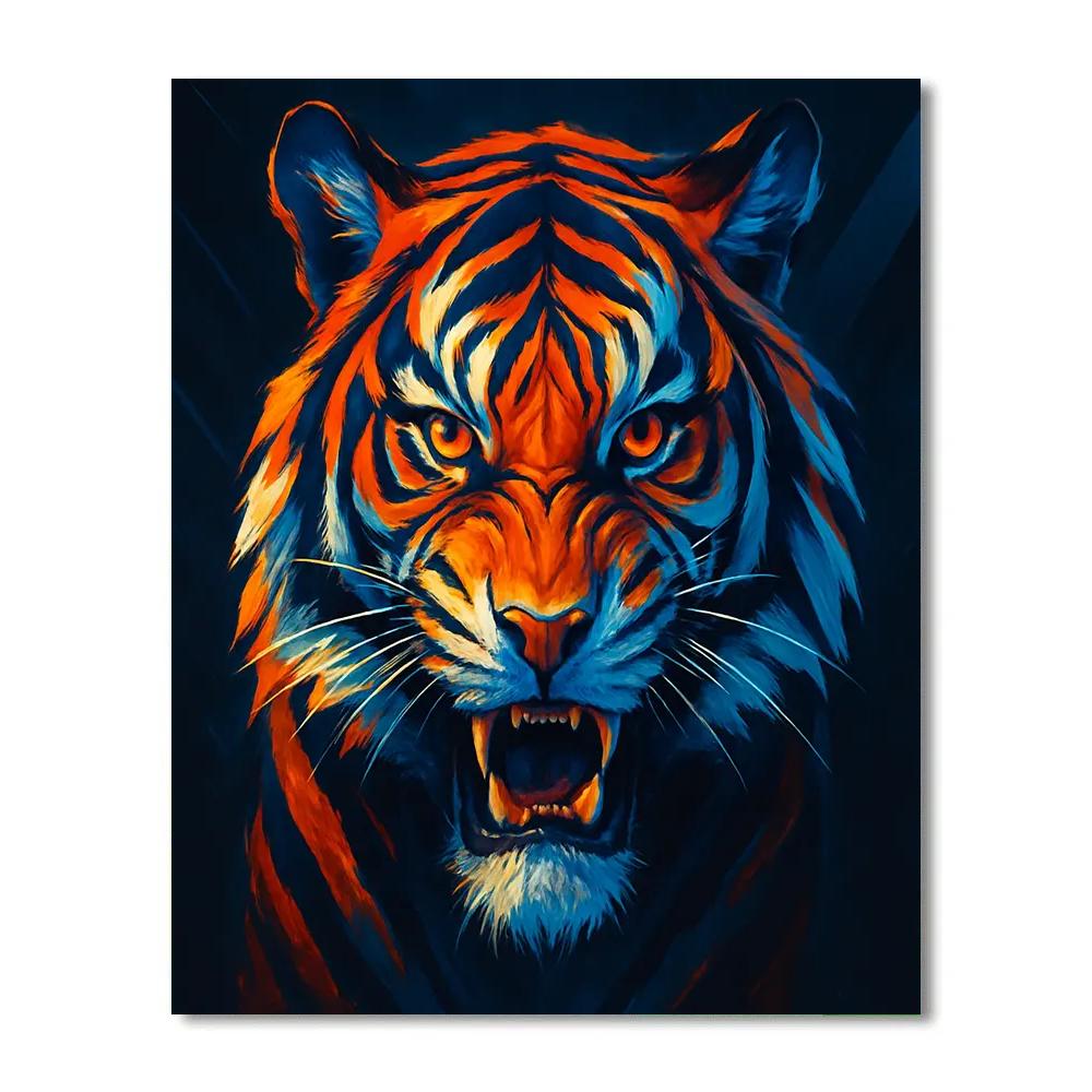 Saffron Storm Tiger paint by numbers