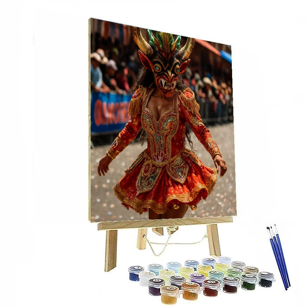 Oruro Carnival Devil Dancer Street Bolivia paint by numbers