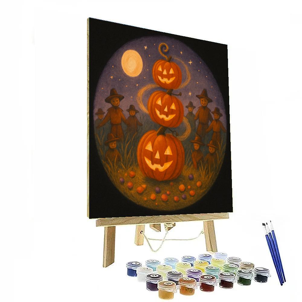 Jack O Lantern Carousel In The Meadow Number painting