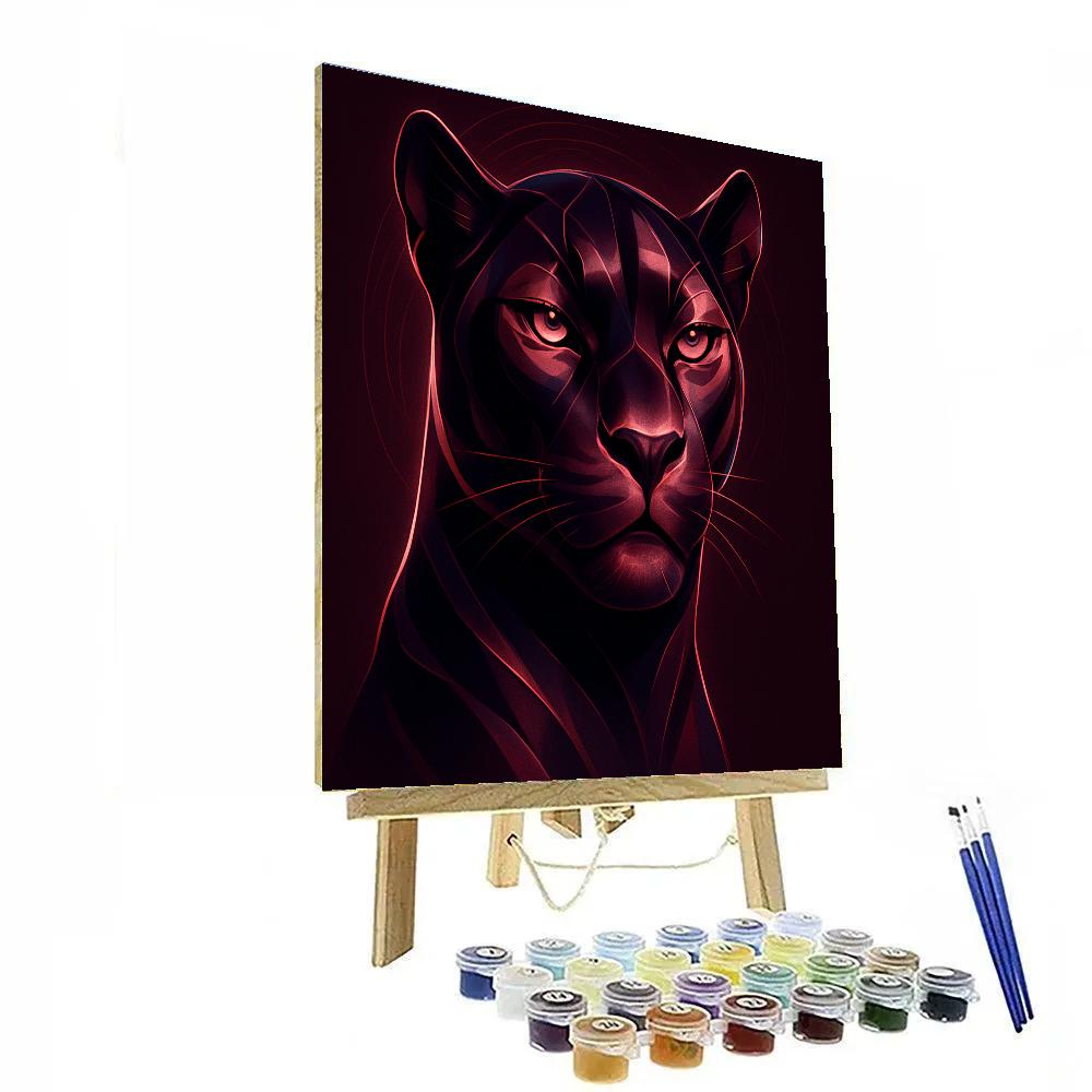 Rose Gold Panther Mirage Numbered painting kits