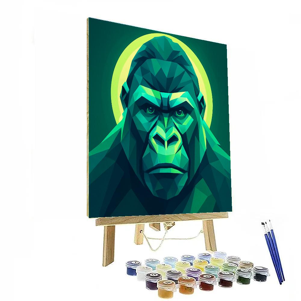 Verdant Prism Gorilla paint by numbers