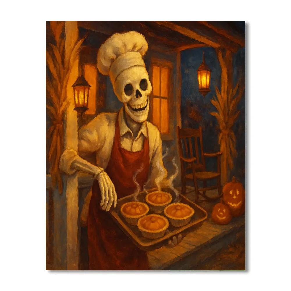 Cozy Porch Of The Midnight Bakery Painting by numbers kit