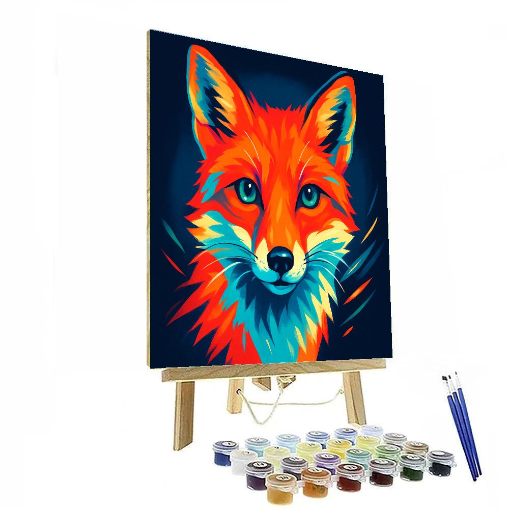 Coral Comet Fox paint by numbers