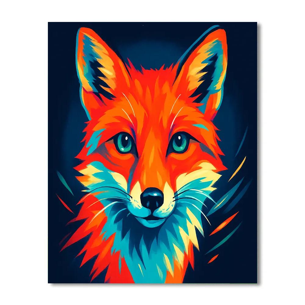 Coral Comet Fox paint by numbers
