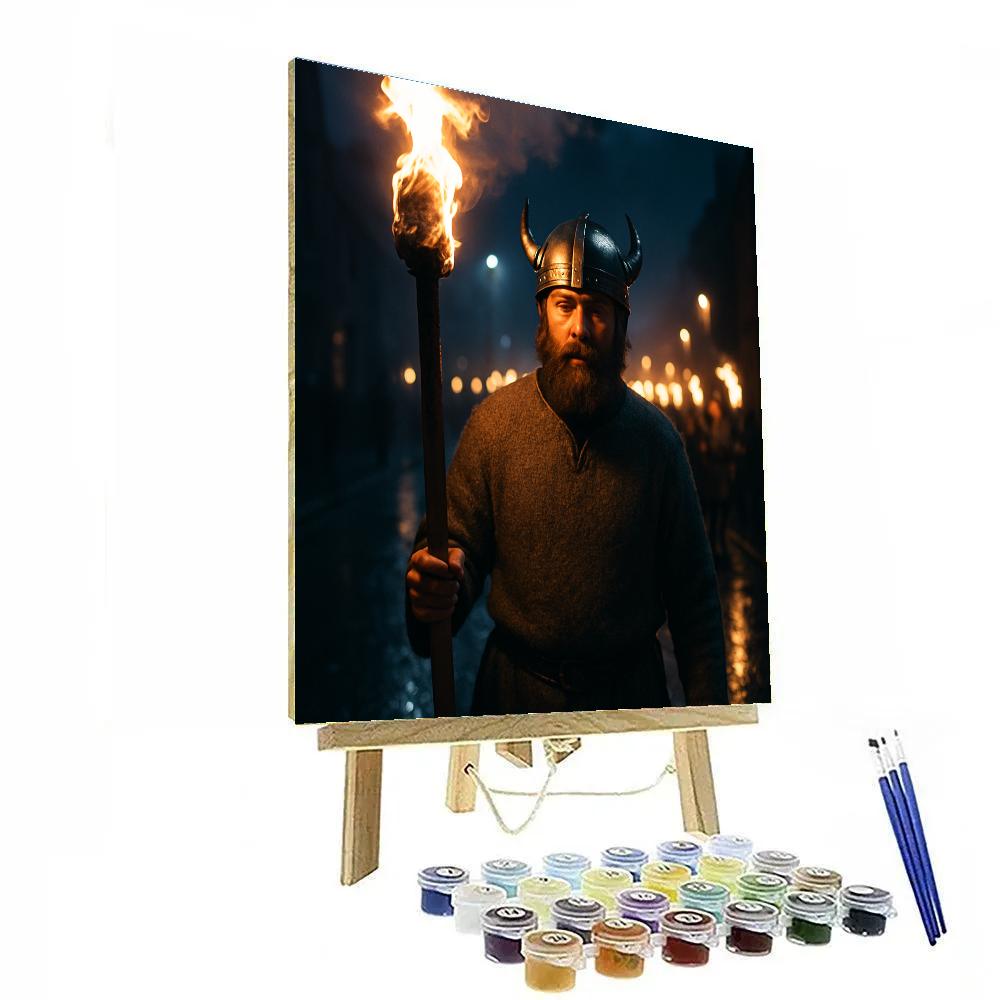 Up Helly Aa Torchlit March Lerwick Shetland Paint by numbers kits