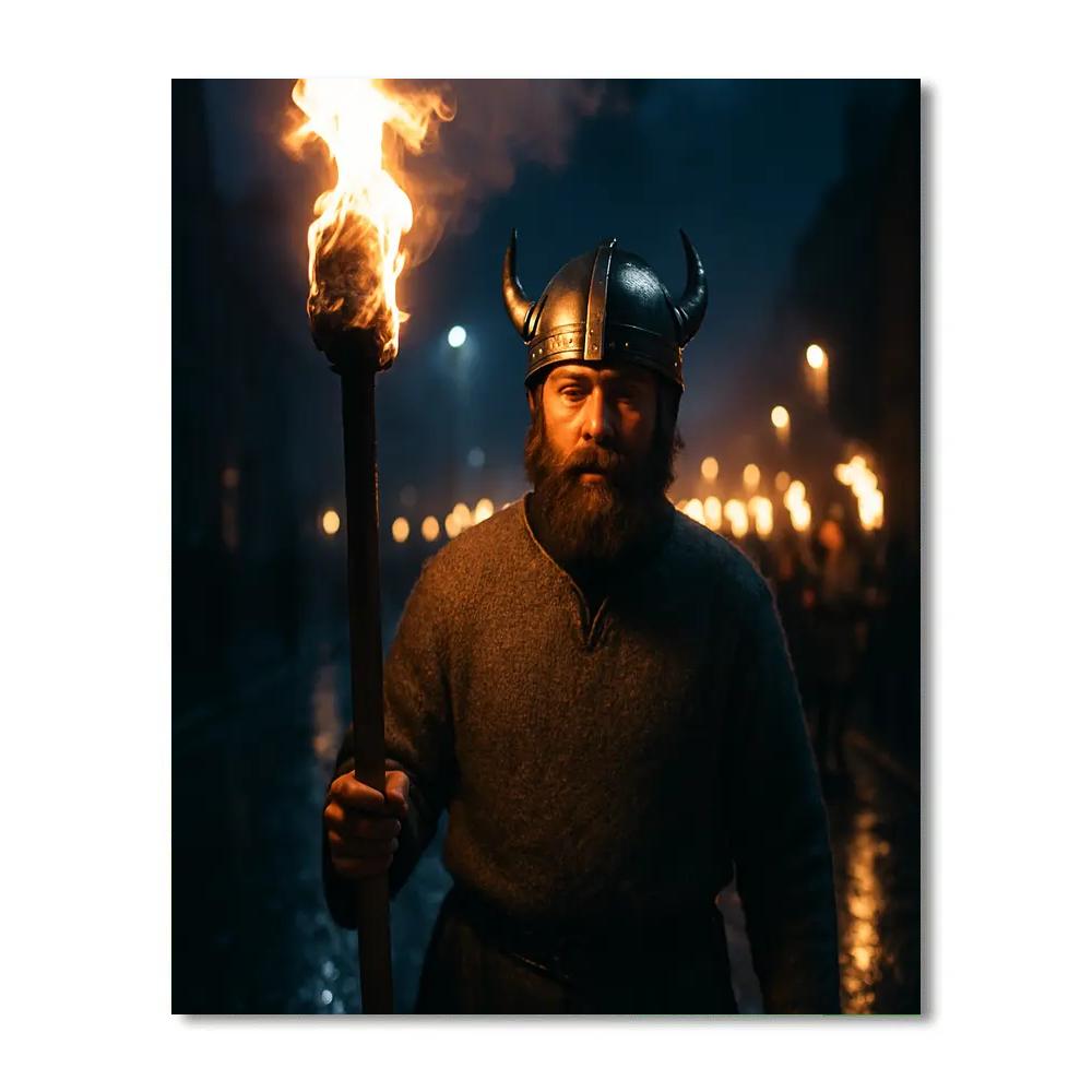 Up Helly Aa Torchlit March Lerwick Shetland Paint by numbers kits