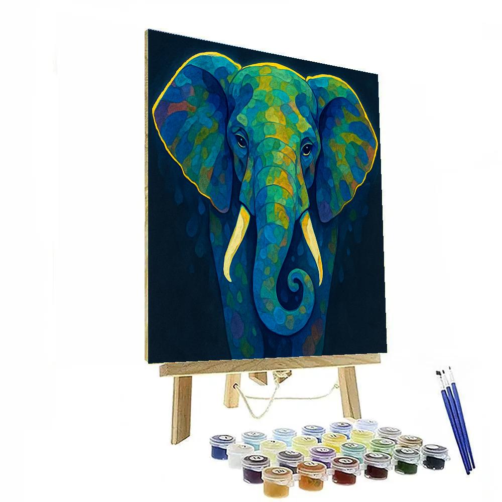 Monsoon Jewel Elephant painting number kit