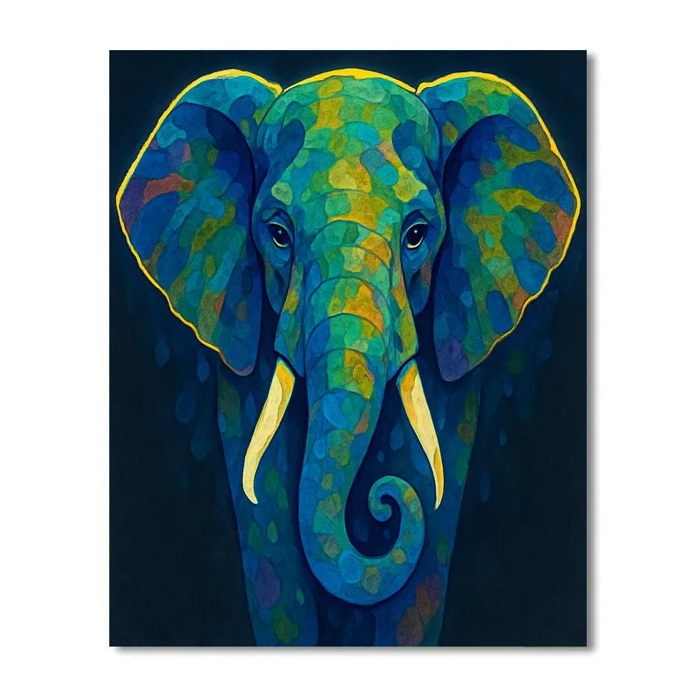 Monsoon Jewel Elephant painting number kit