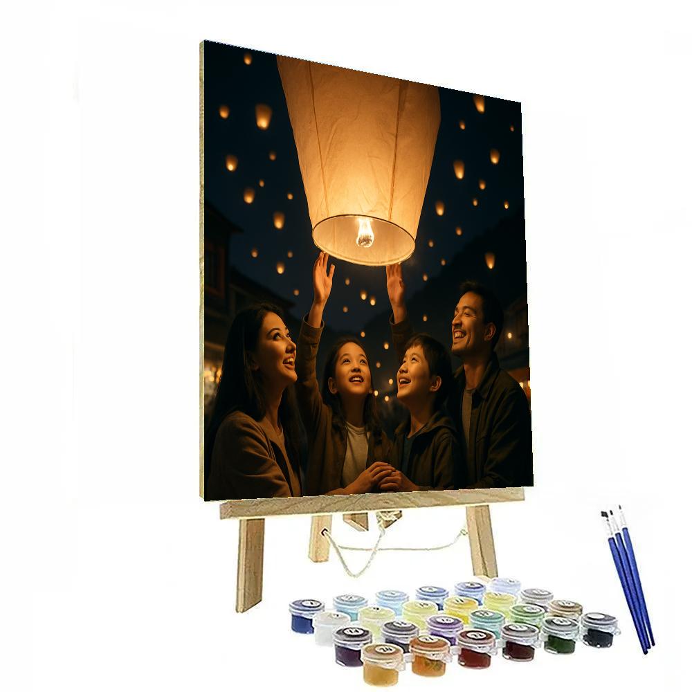 Lantern Festival Sky Release Pingxi Taiwan paint by numbers