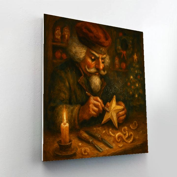 Nutcracker Workshop Of Wooden Stars And Snow Dust Painting by numbers kit